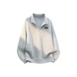 [Полузастежка Свитшот] Фотиния Серый (Tb Рассвет Горы Логотип на груди)