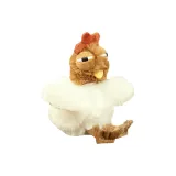 Белый-коричневый плюшевый заказ курицы