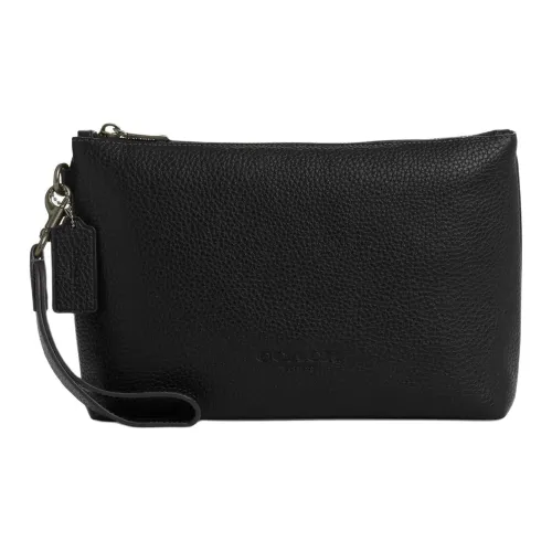 COACH Клатч из коровьей кожи большой унисекс черный