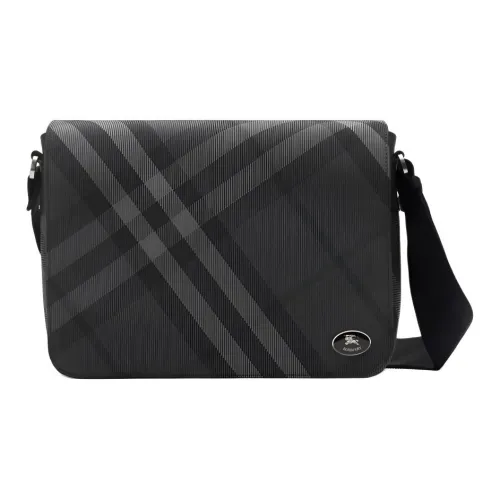 Burberry Сумка-почтальонка Grid Регулируемый Текстильный Ремень Откидной Верх На Магнитной Кнопке Внешний Карман На Молнии, Внутренний Карман