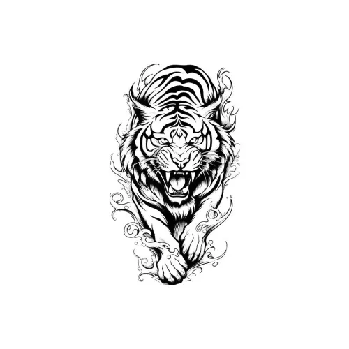 LIEJI Волк Тигр Травяной Татуировка Наклейка