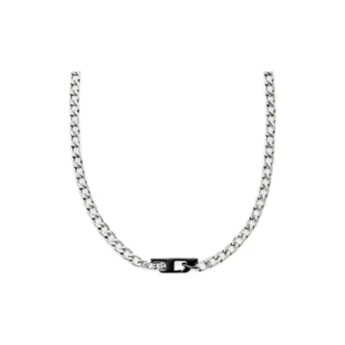 DIESEL Ожерелья Унисекс Серебристый Черный