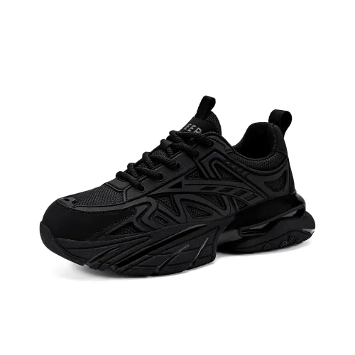 JEEP SPIRIT Амортизация противоскользящий устойчивый к истиранию увеличивающий высоту низкий топ кроссовки с подошвой мужские черные