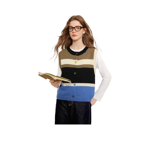 TOUCH Синий Коричневый Женские Жилеты