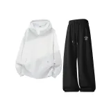 Белый, серый, вереск (Ма трава, линия, кошка, логотип на груди) + черный (Ма трава, линия, кошка, логотип на брюках)