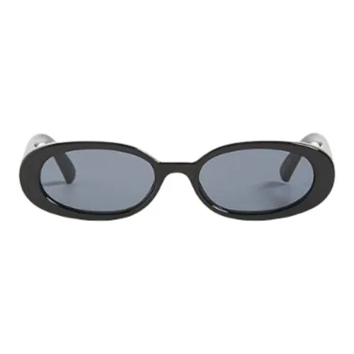 Le Specs Пластик OVAL SUNGLASSES Унисекс Черный