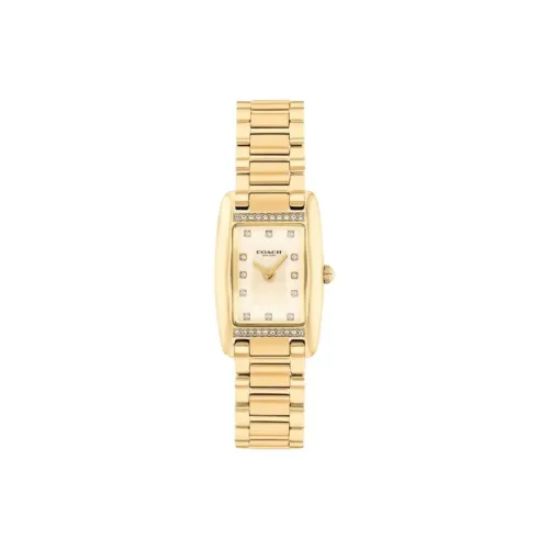 COACH REESE Women's Watch Кварцевый механизм ремешок из нержавеющей стали 20*30 мм золотой циферблат