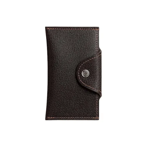 HERMES Chamkila шевро Картхолдер Женские Темно-коричневый