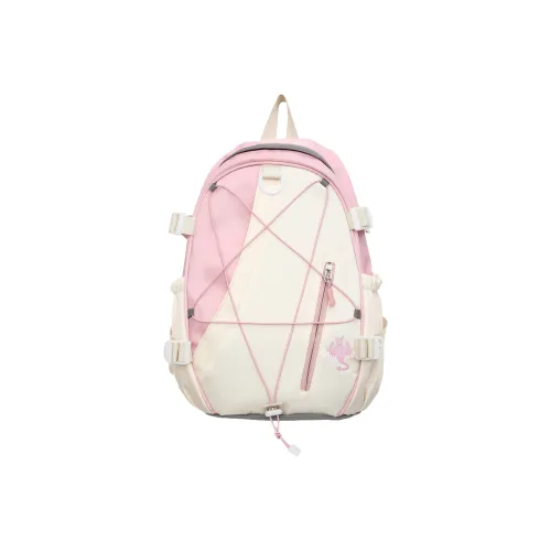 CREAM BEAR Нейлоновый рюкзак стандартный для подростков розовый и белый синий и белый коричневый и белый черный и серебряный