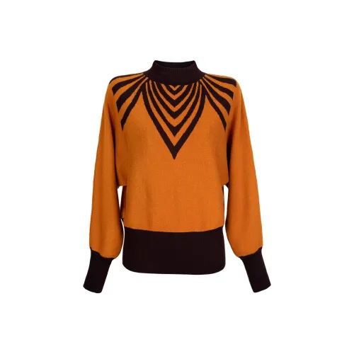 TANGXI Orange Brown Women's Knitwear