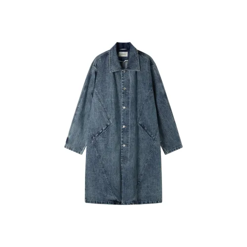 COKEIN Синий Мужской Тренч