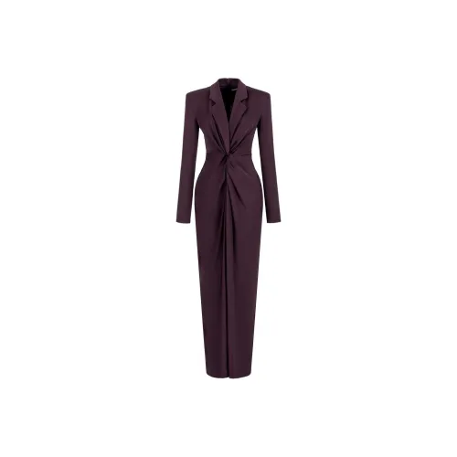 MAGGIE MA Фиолетовый Женские Длинные Платья с Длинными Рукавами