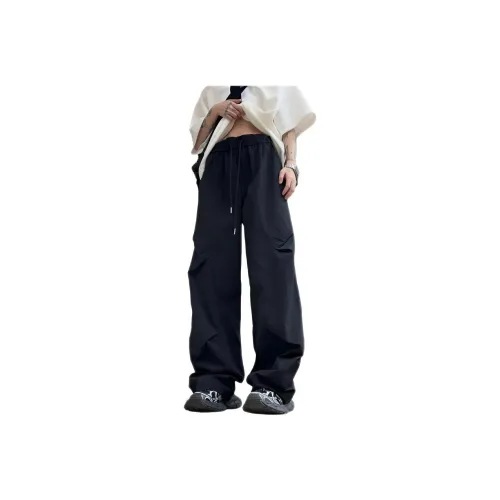 TONYBEAR Loose Fit Plus Size Trendy Straight Cut Pants Versatile Wide Leg Casual Pants Men's