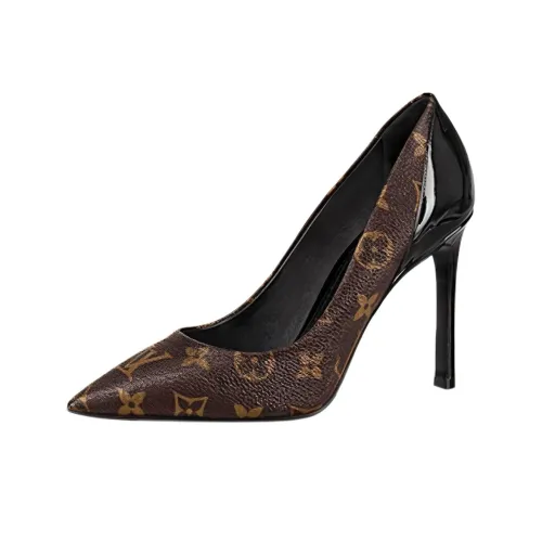 LOUIS VUITTON Низкий каблук Высокий каблук 10 см Женский Черный