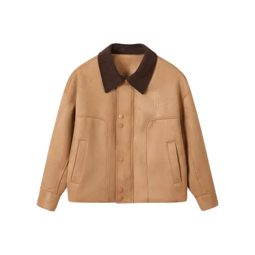 POWXV Замша Куртка Женская Куртка