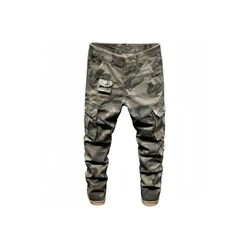 CAT'S PAW Камуфляж Унисекс Карго Брюки