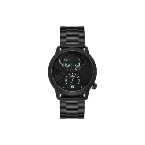 LIBER AEDON Наручные часы Кварцевый механизм Ремешок из нержавеющей стали Черный циферблат Мужские часы