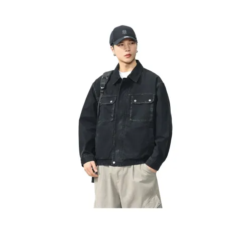 LEIGHZ Черный Унисекс Джинсовые куртки