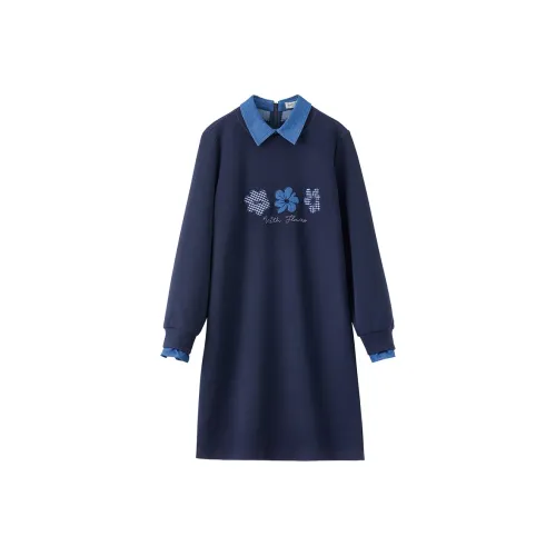 SENTUBILA Длинное платье с длинными рукавами женское