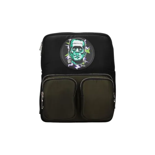 PRADA Leather Backpack Men's Black