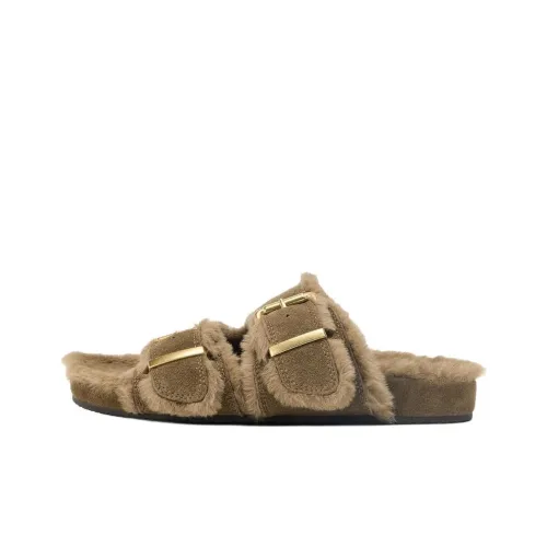 ZARA Слипоны Женские Тауповые