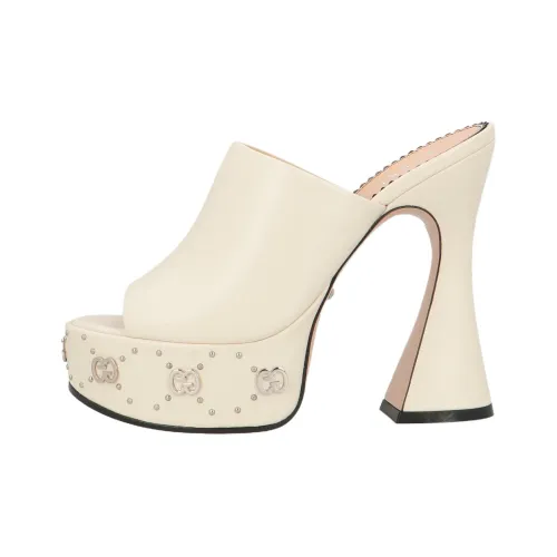 GUCCI Слипоны 14 см Женские Бежевые