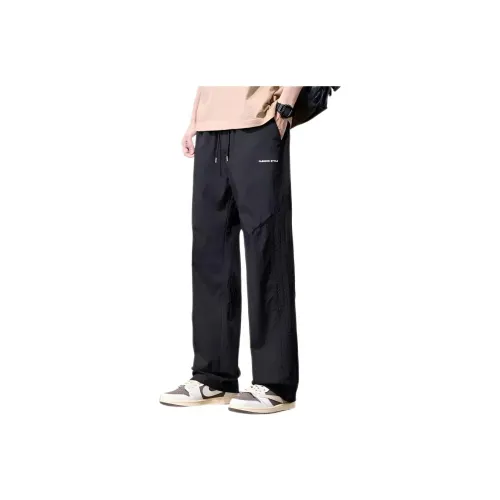 TONYBEAR Outdoor Straight Fit Loose Fit Plus Size Ice Silk Casual Pants Men's