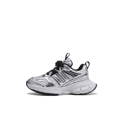 Cool Odd Дышащий Легкий Амортизация Низкий Топ Kids Lifestyle Shoes Серебристый Черный Детский