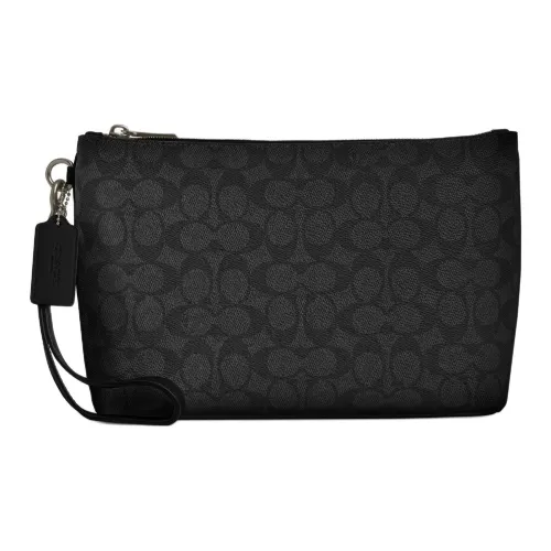 COACH Клатч из искусственной кожи большой унисекс черный