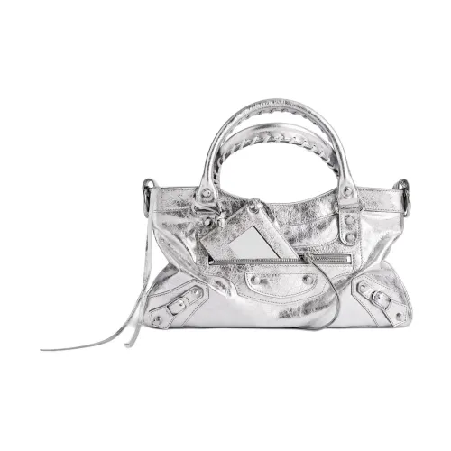 Balenciaga Le City Овечья кожа Сумка Женская серебряная