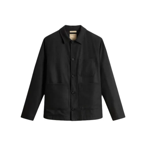 WOOLRICH Мужские рубашки угольно-серого цвета