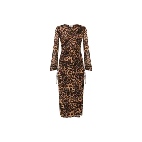 Diane von Furstenberg FW25 Длинное платье с длинными рукавами женское