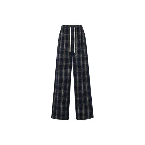 Hopeshow Темно-синяя клетка 915 Женские Повседневные Брюки