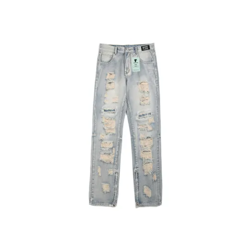 SAME FLOW [Базовый] Винтажный синий унисекс джинсы