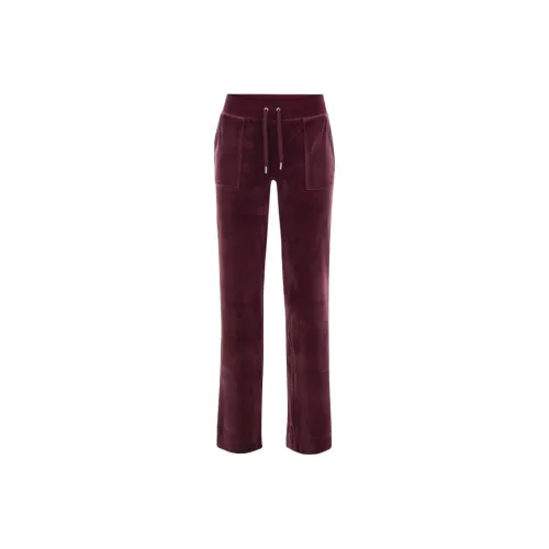 Juicy Couture Темно-красные Женские Повседневные Штаны