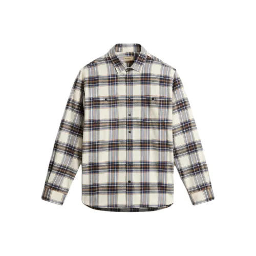 WOOLRICH Кремовые Мужские Рубашки