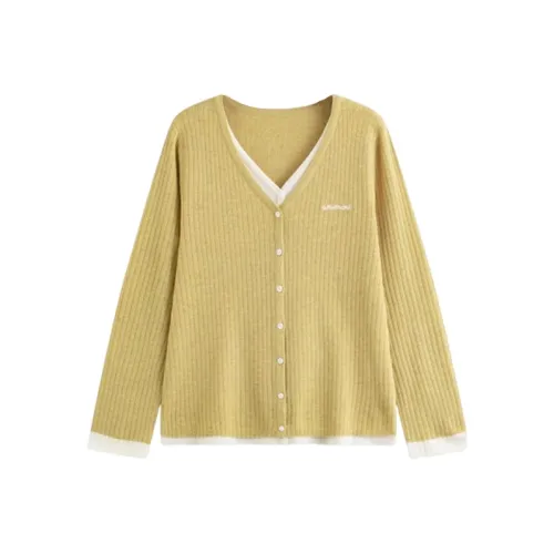 YUNFEIXIU Трикотаж Fashion Casual Большой размер Уменьшение веса Свободный крой Универсальный Anti Aging V-образный вырез Топ ОСЕНЬ Женский