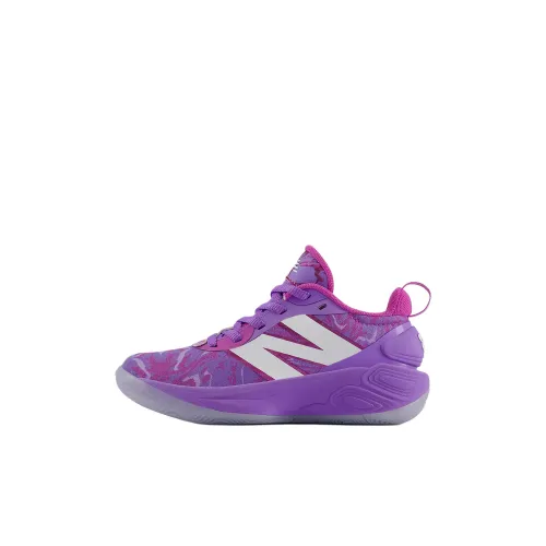 New Balance Two WXY V5 Low Топ Детские Баскетбольные Кроссовки Фиолетово-Белые Детские Возраст 3-7 Лет