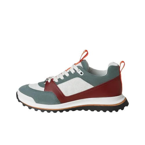 HERMES Leader Low Топ Повседневная обувь Мужская Белый Зеленый