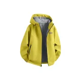 [Мягкая оболочка, пальто, лимонный цвет (Tb, логотип на груди "Рассвет" и горы)]