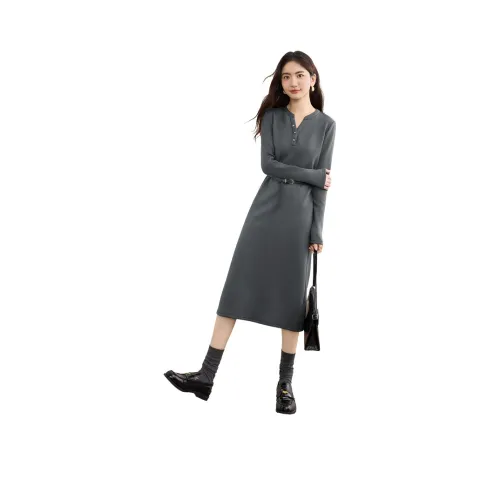 SENTUBILA Длинное платье с длинными рукавами женское