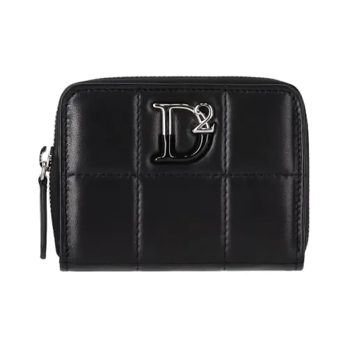 DSQUARED 2 Напп Кожа Кошелек Маленький Женский Черный