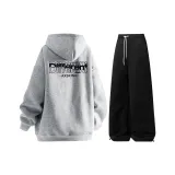 Комплект одежды (Темно-серый топ + черные штаны)