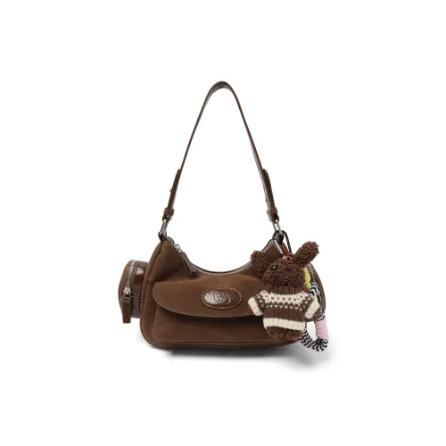 MZ HOUGE Замша Сумка на плечо Женская Кофейного цвета