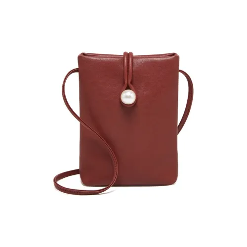 15 MINS Коровья кожа с синтетической кожей чехол для телефона сумка через плечо женский кирпично-красный кофейный