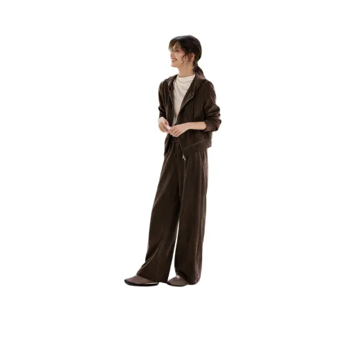 XWI Кофейный Повседневный Костюм для Женщин