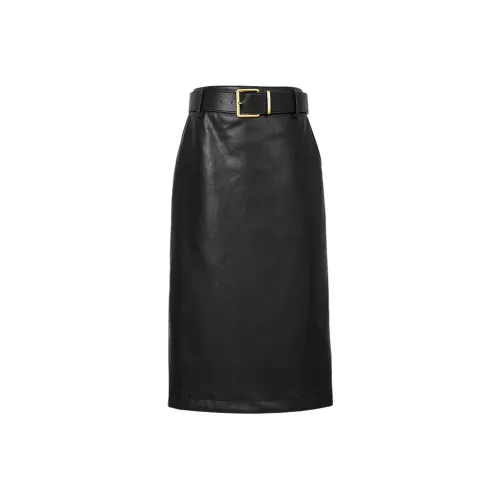 Hopeshow Кожа Длинная Юбка Женская