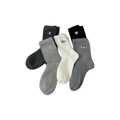 MIIOW 1 Pack OF 5 Colors Each Women's Mid Calf Socks MIIOW 1 Пачка OF 5 Цветов Каждые Женские Носки до икры средней длины