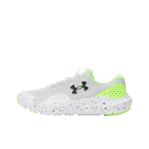 Under Armour Surge 4 Low Топ Детские Беговые Кроссовки Белый Черный Подростки