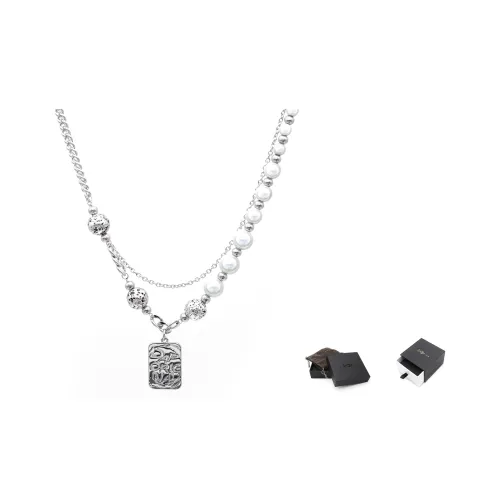 DAP Нержавеющая сталь Ожерелья Серебряный Унисекс